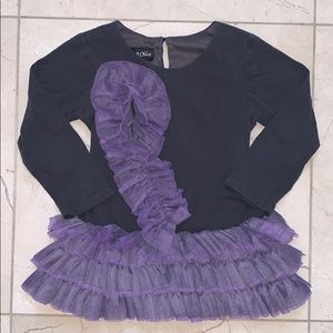 Girls Long sleeve tie back shirt